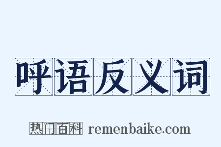 呼语反义词是什么意思的图片